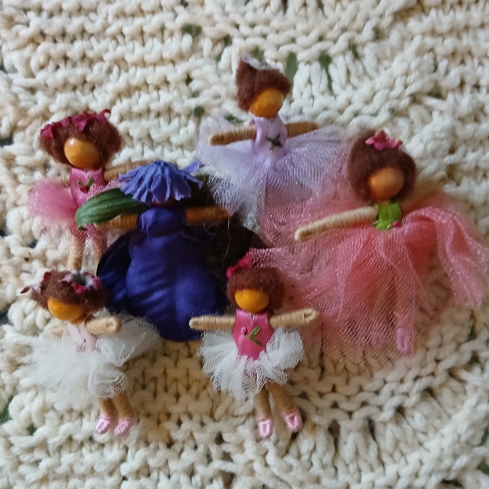 Vintage Sally Mavor Mini Fairy Dolls Made From Kits